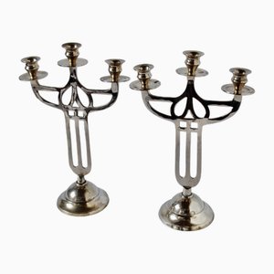 Art-Déco Chandeliers in Brass, Denmark, 1930s, Set of 2-HFR-1772515