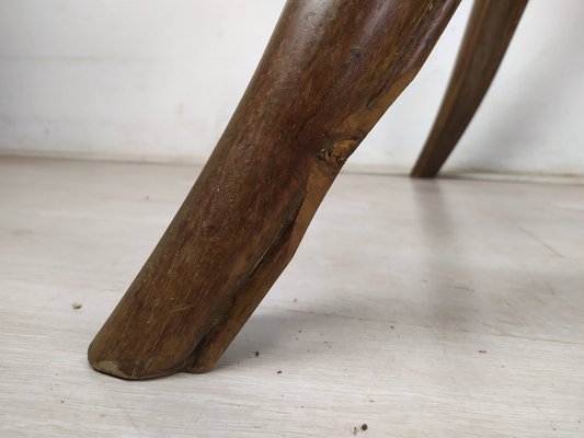 Art Deco Cherry Oak Table and Chairs, 1940s, Set of 7-EAD-1451606