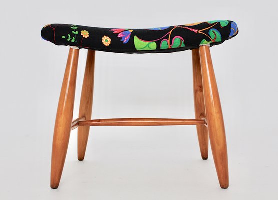 Art Deco Cherry Stool by Josef Frank for Haus & Garten Vienna, 1920s-NB-585623