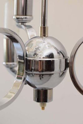 Art Deco Chrome Chandelier, 1920s-SPD-931023