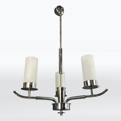 Art Deco Chrome Chandelier, 1930s-XSL-2032456