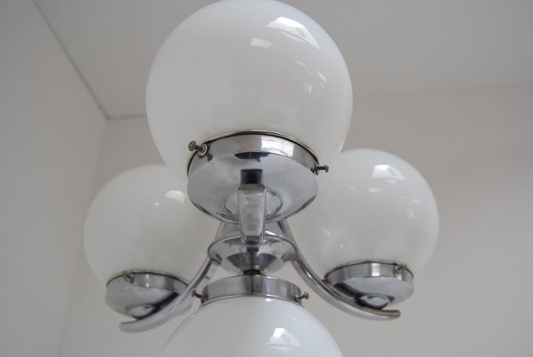 Art Deco Chrome Chandelier, 1930s-TZ-772970