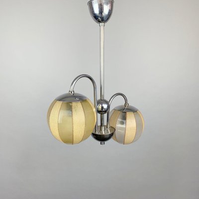 Art Deco Chrome Chandelier from Napako, Czechoslovakia, 1930s-TZ-1017875