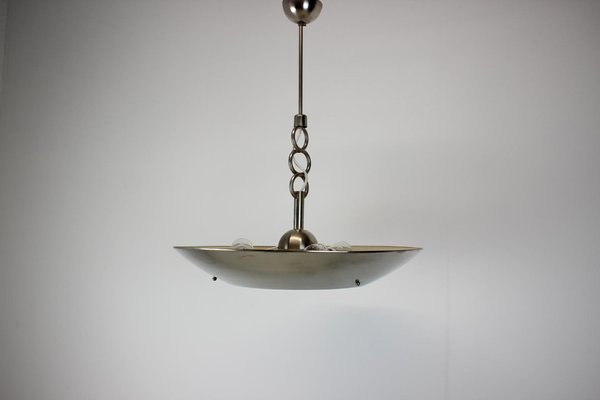 Art Deco Chrome Pendant Light attributed to Designer Franta Anyz, Czechoslovakia, 1930s-TZ-1778200