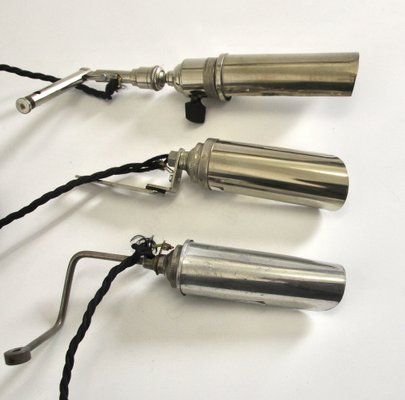 Art Deco Chrome-Plated Aluminum Sewing Machine Lights from Singer, Set of 3-SY-1811839