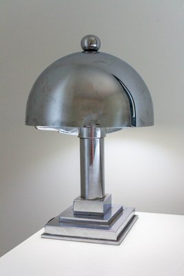 Art Deco Chrome Table Lamp, 1930s-RIU-711722