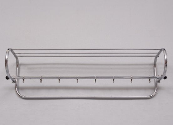 Art Deco Chrome Wall Coat Rack, Holland, 1930s-GCG-2032362