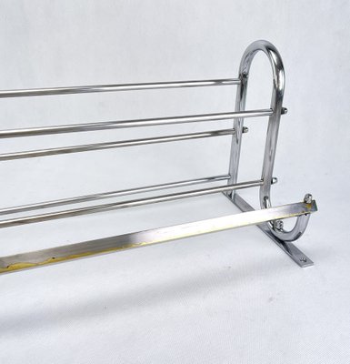 Art Deco Chrome Wall Rack, 1930s-JUZ-1394866