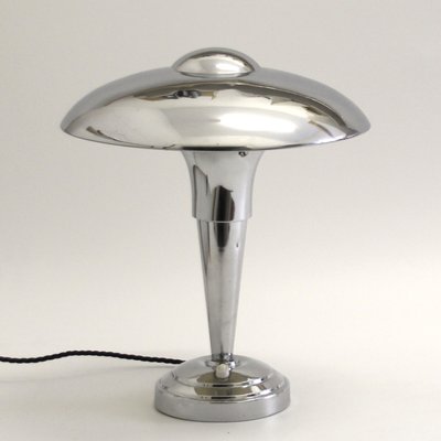 Art Deco Chromed Table Lamp, France, 1930s-SY-2033718