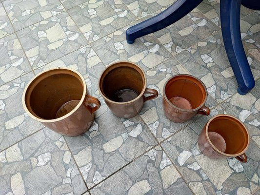 Art Deco Clay Pots, Bochnia, 1920s, Set of 4-CAQ-2016532