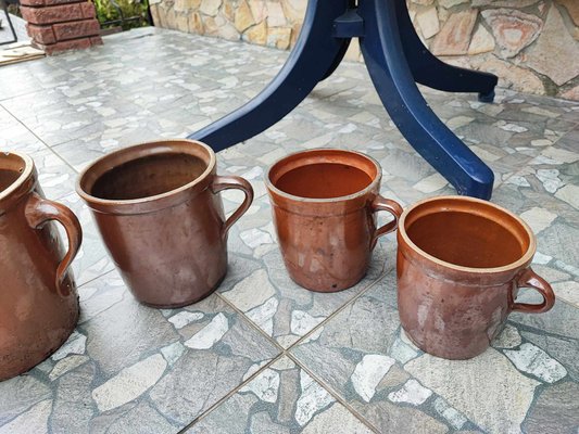 Art Deco Clay Pots, Bochnia, 1920s, Set of 4-CAQ-2016532