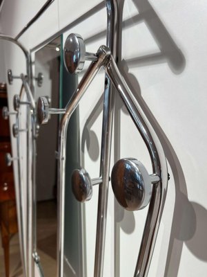 Art Deco Coat Rack & Mirror in Tubular Aluminum, France, 1930-NNB-1342446