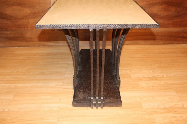 Art Deco Coffee Table in Wrought Iron by Edgar Brandt-KMQ-1332646