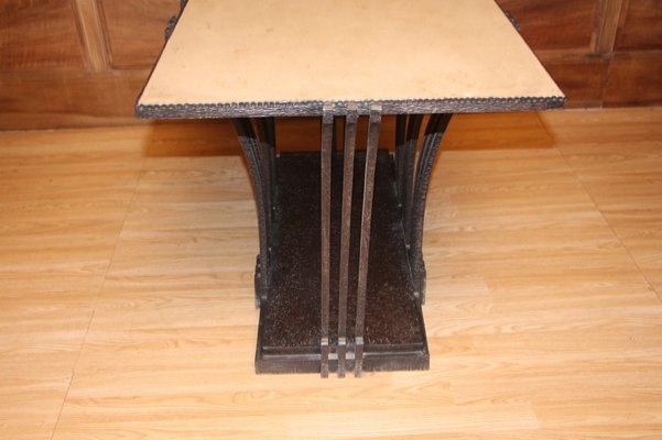 Art Deco Coffee Table in Wrought Iron by Edgar Brandt-KMQ-1332646