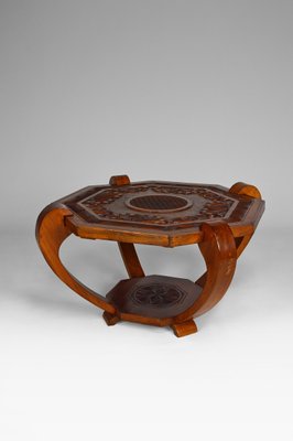 Art Deco Colonial Carved Coffee Table, 1930s-XNH-754045