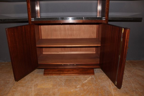 Art Deco Console in Wood and Marble, 1930s-BCR-1763518