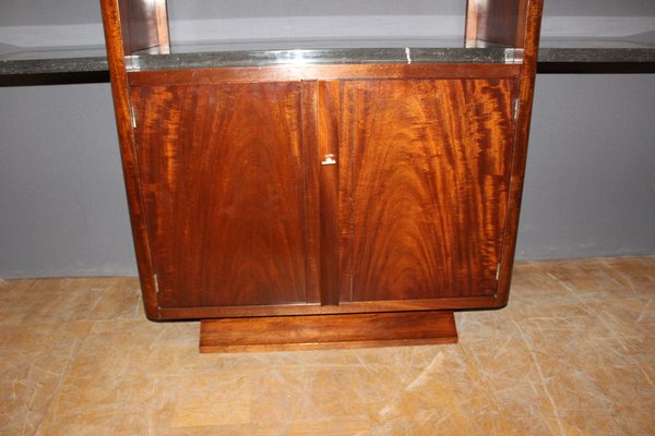 Art Deco Console in Wood and Marble, 1930s-BCR-1763518