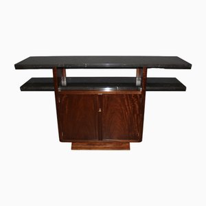 Art Deco Console in Wood and Marble, 1930s-BCR-1763518