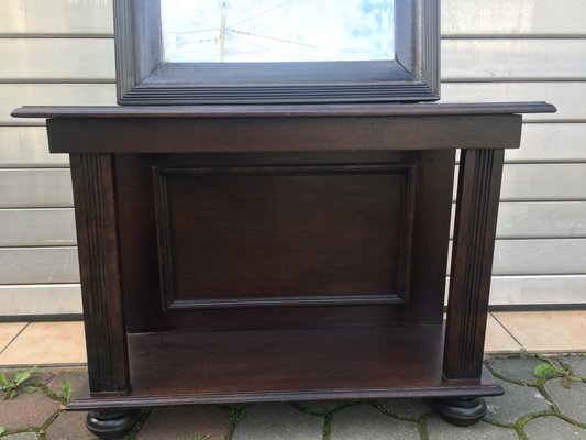 Art Deco Console Table with Mirror, 1920s-WQQ-673876