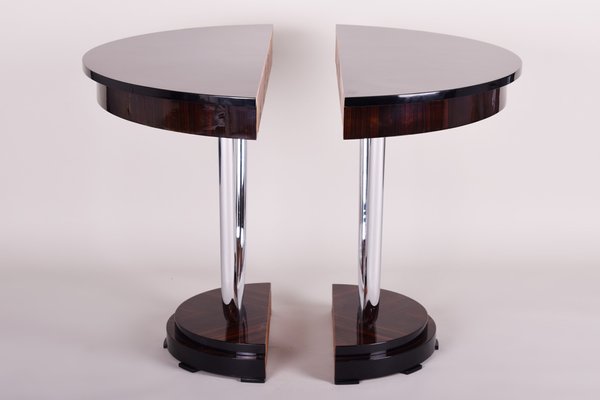 Art Deco Console Tables in Macassar, France, 1920s, Set of 2-WHY-1790709