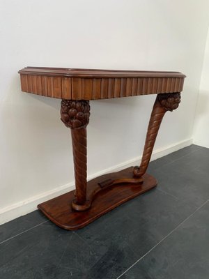 Art Dèco Console with Conucopia -Shaped Pilasters, 1930s, Set of 2-IJR-1758024