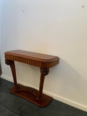 Art Dèco Console with Conucopia -Shaped Pilasters, 1930s, Set of 2-IJR-1758024