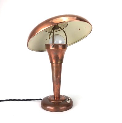 Art Deco Copper Mushroom Table Lamp-FFL-1361881