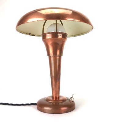 Art Deco Copper Mushroom Table Lamp-FFL-1361881