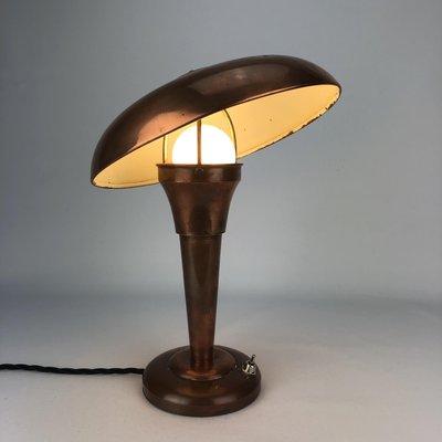 Art Deco Copper Mushroom Table Lamp-FFL-1361881