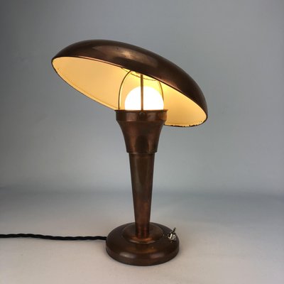 Art Deco Copper Mushroom Table Lamp-FFL-1361881