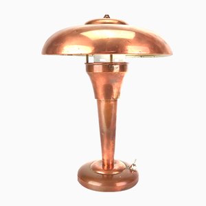 Art Deco Copper Mushroom Table Lamp-FFL-1361881