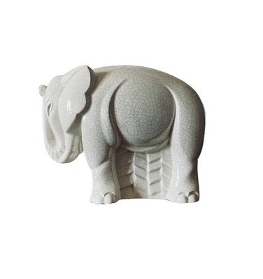 Art Deco Cracked Elephant by Charles Lemanceau for Saint Clément, France, 1930s-TXN-1276683