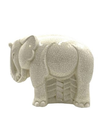 Art Deco Cracked Elephant by Charles Lemanceau for Saint Clément, France, 1930s-TXN-1276683