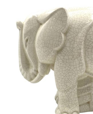 Art Deco Cracked Elephant by Charles Lemanceau for Saint Clément, France, 1930s-TXN-1276683