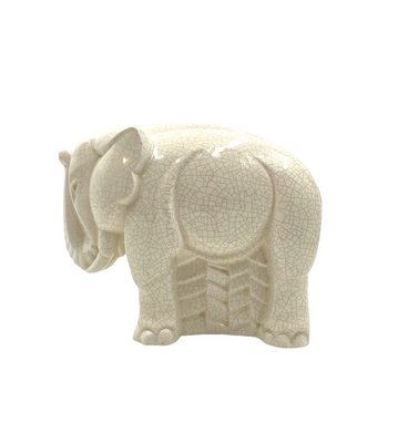 Art Deco Cracked Elephant by Charles Lemanceau for Saint Clément, France, 1930s-TXN-1276683