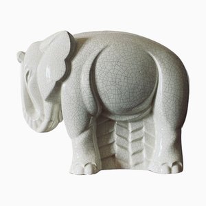 Art Deco Cracked Elephant by Charles Lemanceau for Saint Clément, France, 1930s-TXN-1276683