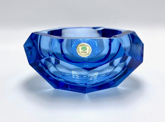 Art Deco Crystal Ashtray from Lausitzer Glas, 1930s-ZCY-1704837