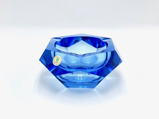 Art Deco Crystal Ashtray from Lausitzer Glas, 1930s-ZCY-1704837