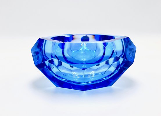 Art Deco Crystal Ashtray from Lausitzer Glas, 1930s-ZCY-1704837