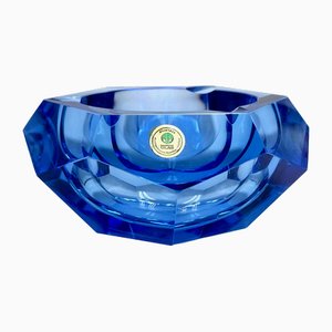 Art Deco Crystal Ashtray from Lausitzer Glas, 1930s-ZCY-1704837