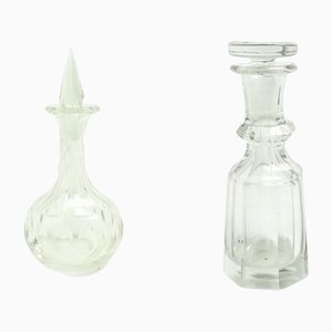 Art Deco Crystal Carafes, Czechoslovakia, 1930s, Set of 2-BKO-1453992