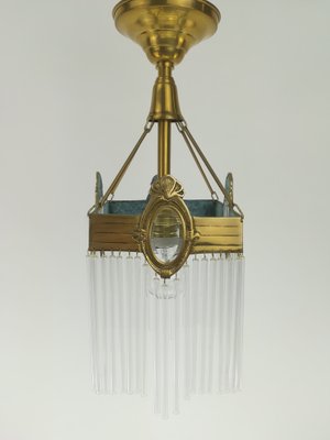 Art Deco Crystal Glass Chandelier, 1920s-KDB-1417452