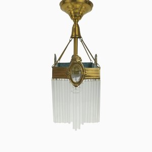 Art Deco Crystal Glass Chandelier, 1920s-KDB-1417452