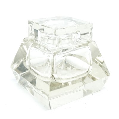 Art Deco Crystal Inkwell, Poland, 1930s-BKO-1454574