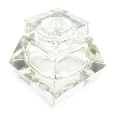 Art Deco Crystal Inkwell, Poland, 1930s-BKO-1454574