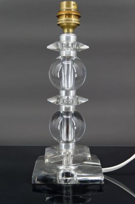 Art Deco Crystal Lamp by Jacques Adnet for Bacarrat, 1940s-XNH-1804527