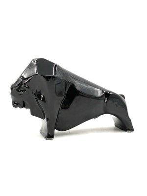 Art Deco Cubist Ceramic Bull, France, 1930s-TXN-1223621