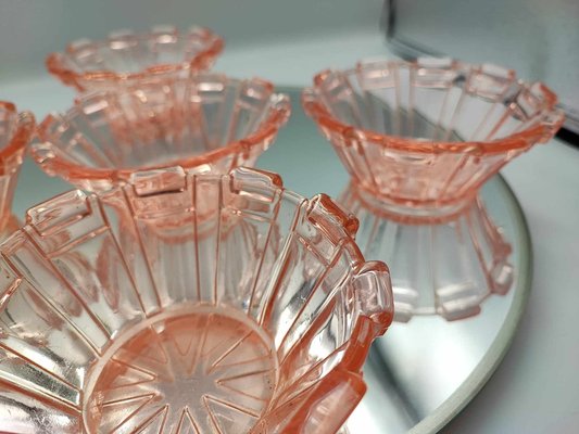 Art Deco Cups and Tray, 1920s, Set of 5-CAQ-1793170