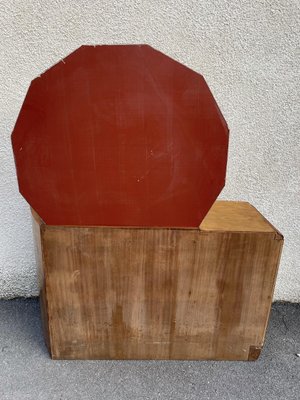 Art Deco Curved Walnut Dressing Table, 1920s-SDV-864608