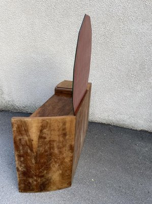 Art Deco Curved Walnut Dressing Table, 1920s-SDV-864608